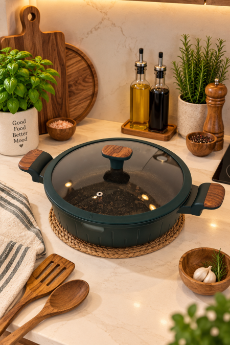 مقلى عميق مع غطا 28 cm